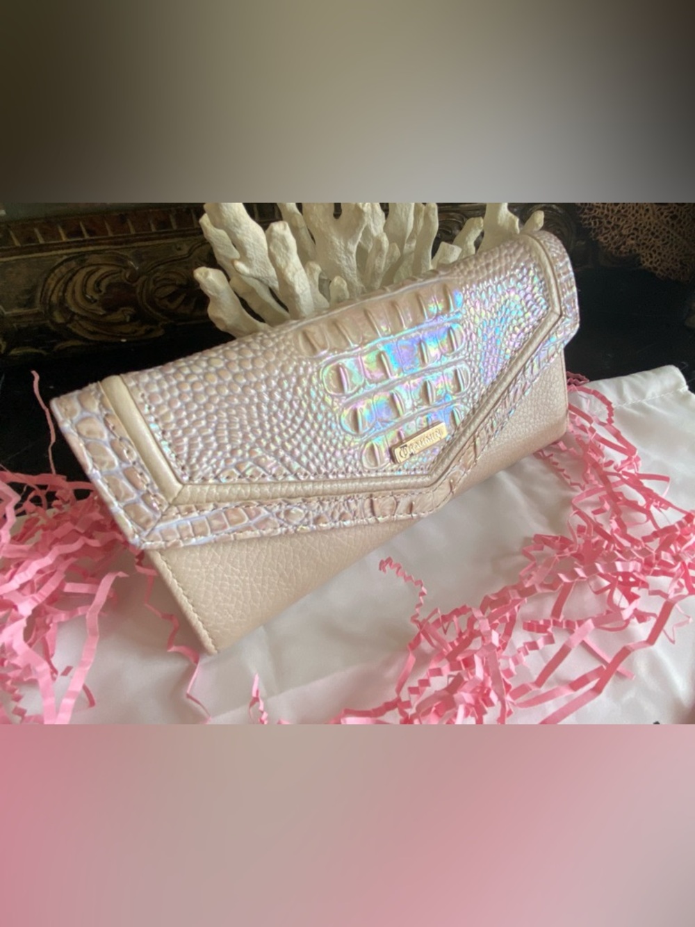 🌸 Iridescent PEARL ADMIRE VERONICA Brahmin Wallet NEW!!